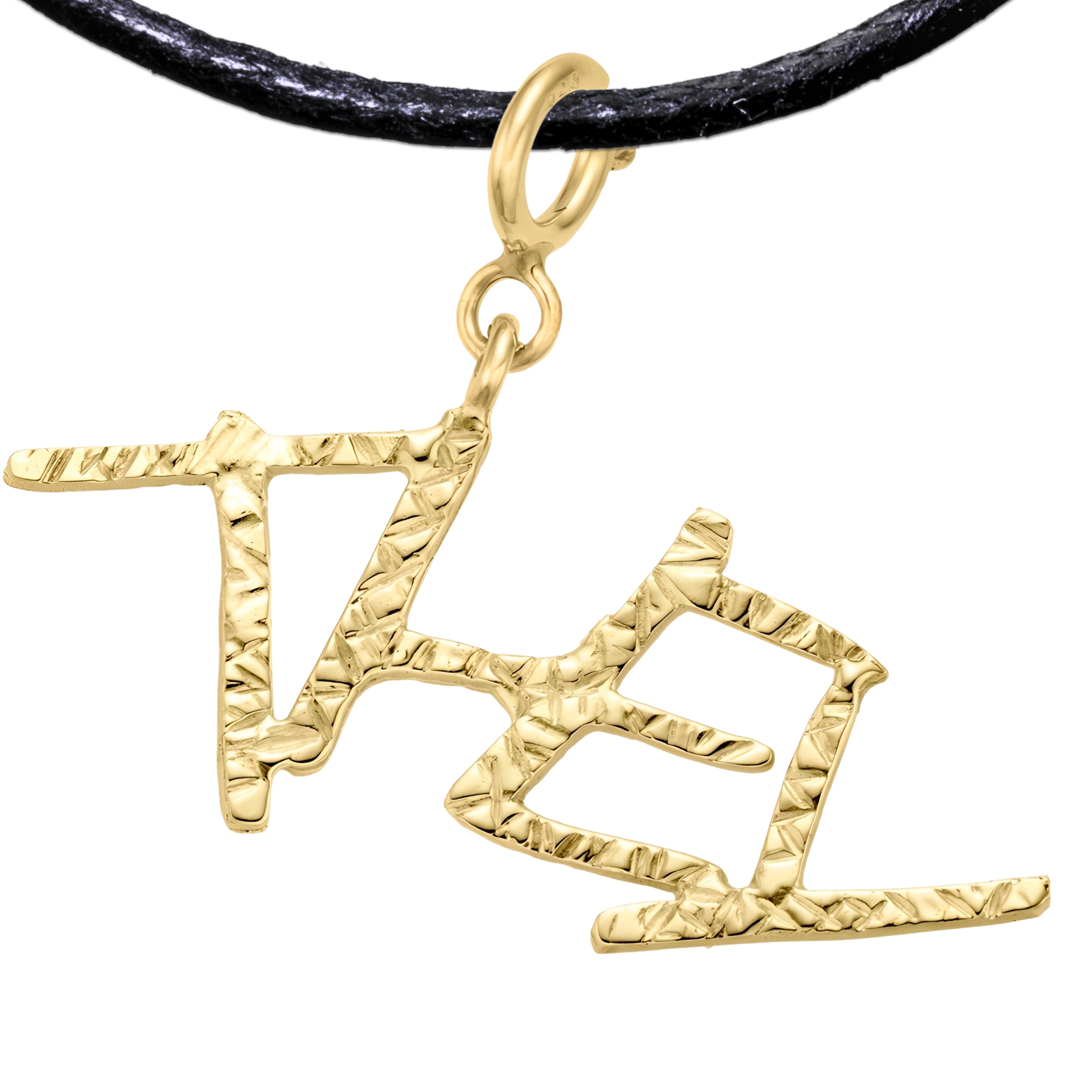THEY Pronoun 925 Sterling Silver Charm Necklace with Spring Clasp (Gold Plated)