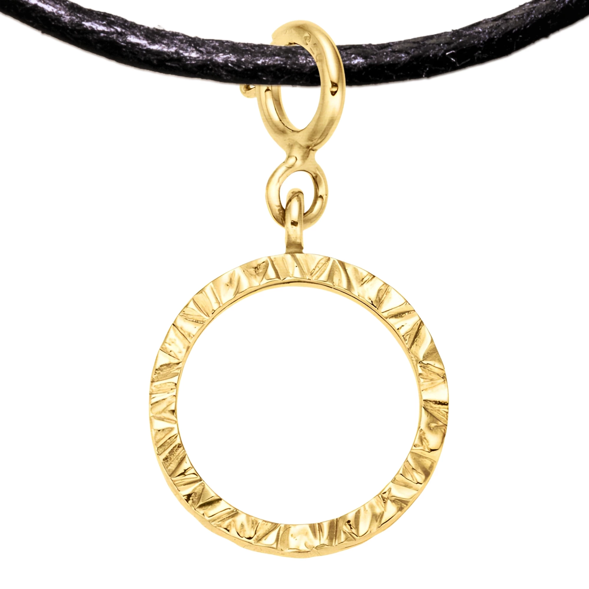 Asexual 925 Sterling Silver Charm Necklace with Spring Clasp (Gold Plated)