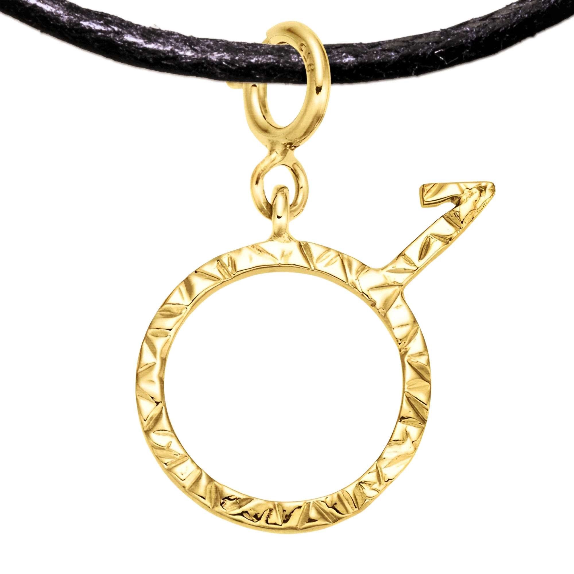 Demiboy 925 Sterling Silver Charm Necklace with Spring Clasp (Gold Plated)